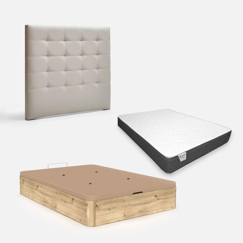 PACK Canapé MILÁN + cabecero PRAGA + colchón VISCO FLOW