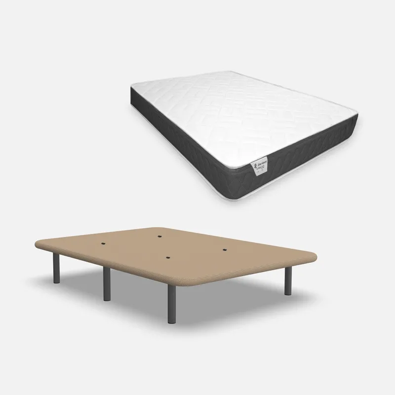 PACK Base Tapizada OSLO + Colchón VISCO FLOW